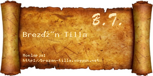 Brezán Tilla névjegykártya